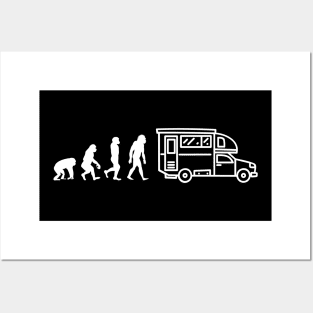 Camping Evolution Caravan Gift Posters and Art